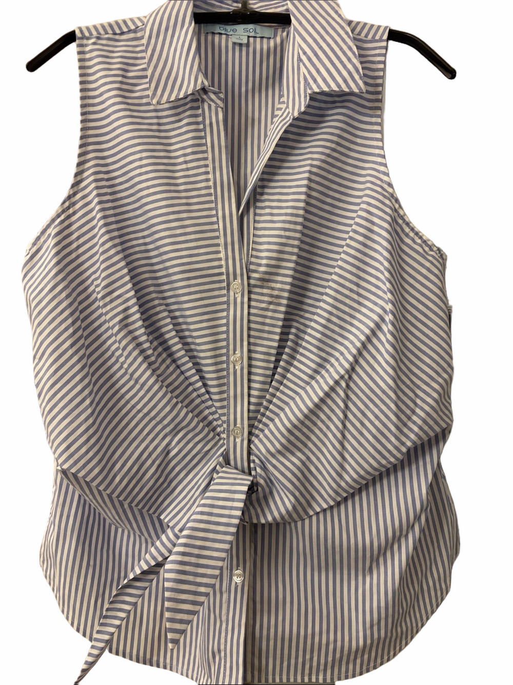 Summer Ready Costal Bundle Blue Sol striped XL tunic top & kaki straw purse.